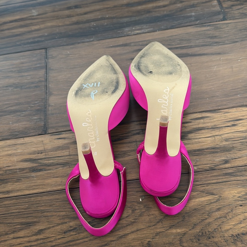 Charles David Fuchsia Slingback Heels - Picture 4 of 7